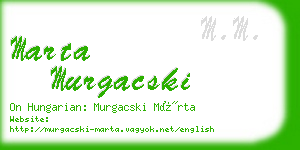 marta murgacski business card